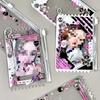 1Pc Korean Y2K Sweet Cool Girl PVC Card Zipper Pouch Kpop 3-inch Photocard Holder Cute Card Display Pendant for Handbag Backpack