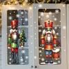 Multicolor Decorative Decals Cartoon Glass Door Decals Static Sticker  Christmas Decoration