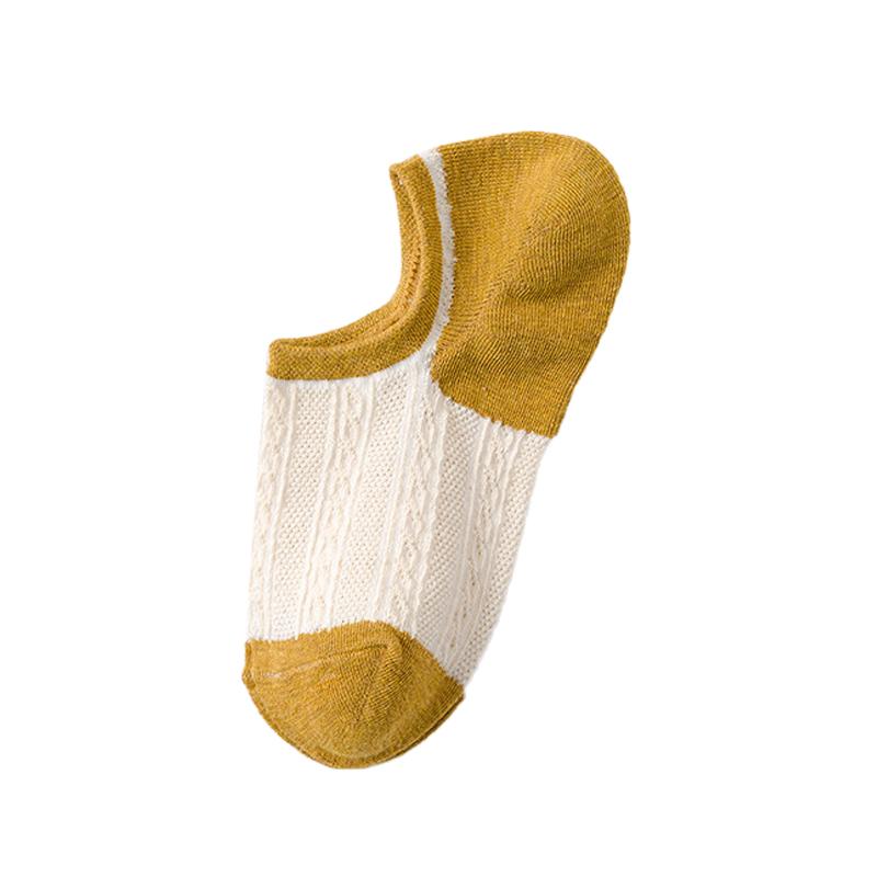 Женские хлопковые носки ярких цветов в стиле ретро, повседневные милые короткие невидимые носки из дышащей сетки, летние