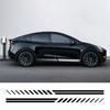 2 шт. Боковые полосы для автомобиля Боковые полосы Юбки Графика Виниловые наклейки Декали Для Tesla Model Y Наклейки на кузов автомобиля Аксессуары