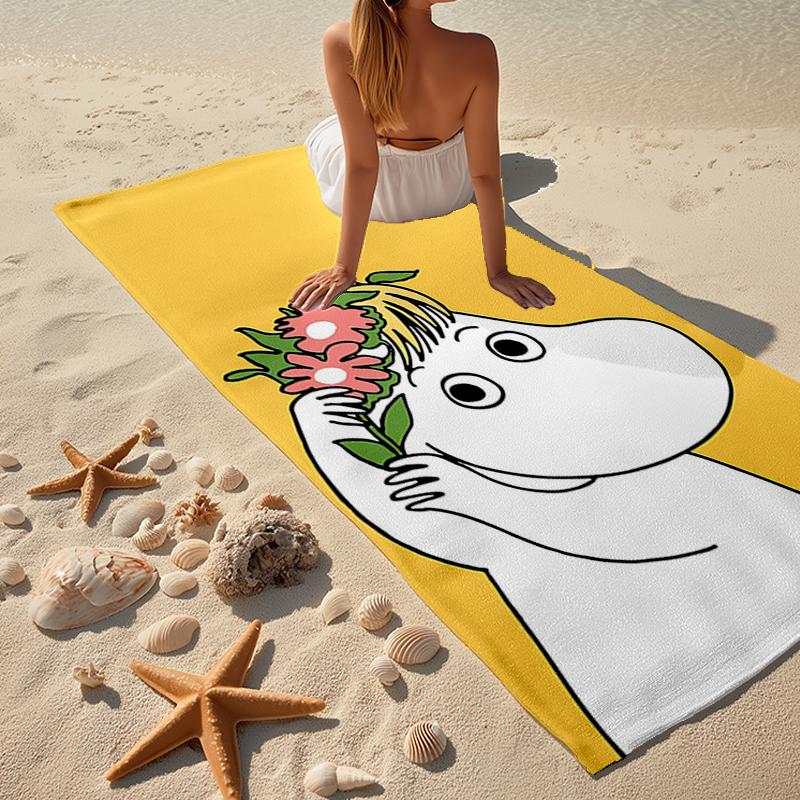 Ultra-Soft Beach Towel with Moomin Theme,Ideal for Pool - Camping, Diving - Perfect Travel Essential, Vibrant Beach Towel.
