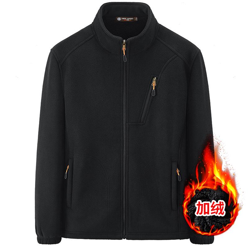 Куртка из плюшевого флиса мужская осенне-зимняя, новая, для занятий спортом на открытом воздухе, мужской кардиган из ягненка, модная мужская одежда