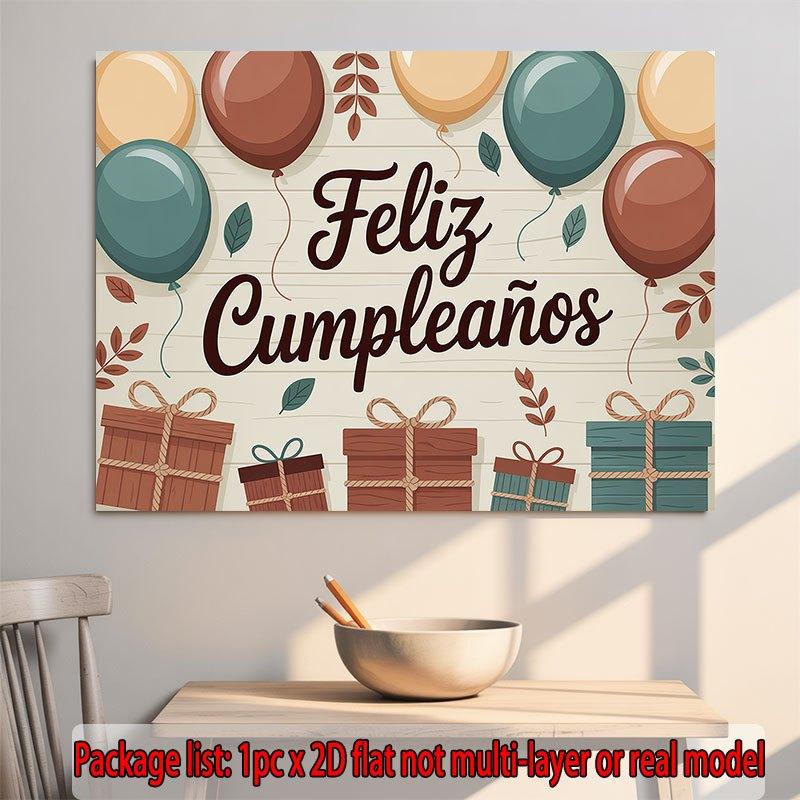 Party Backdrop Flat Feliz Cumpleaos Events Wedding Coming Ceremony Four Season Photo Booth Decor Front Door Decor Entryway