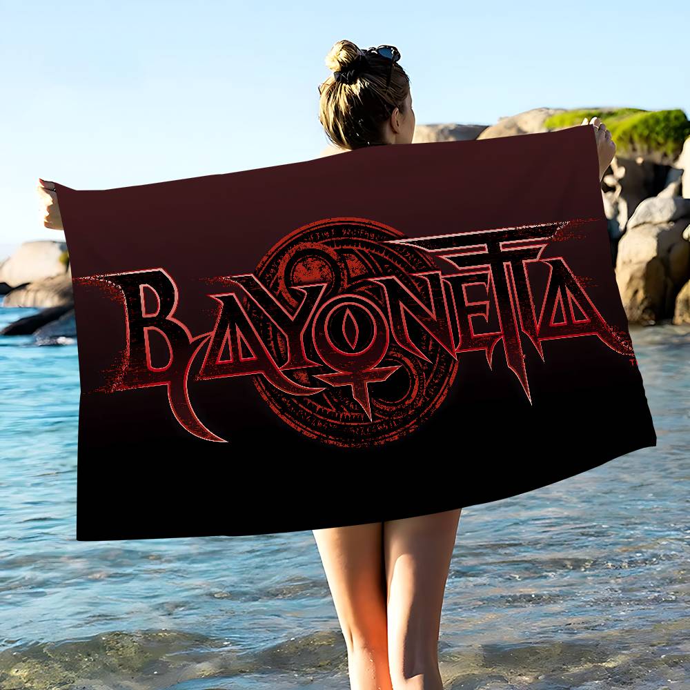 Игровое полотенце Bayonetta из микрофибры для пляжа, впитывающее, быстросохнущее, мягкое, для йоги, плавания, курорта, альпинизма