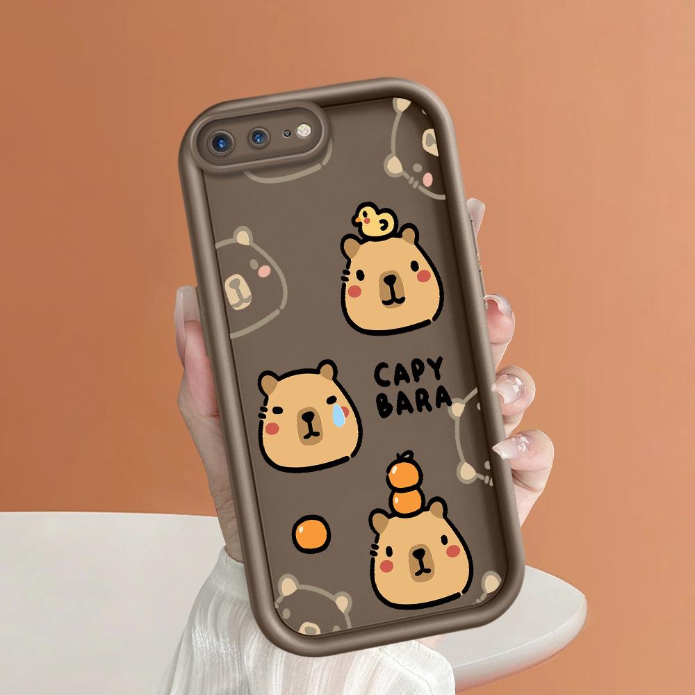 Милый мультяшный чехол Capy Bara для iPhone Samsung Galaxy Xiaomi Redmi POCO HUAWEI Honor противоударный резиновый мягкий гибкий чехол