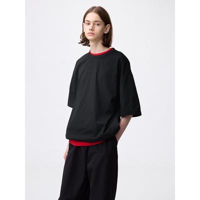 GU by Uniqlo Короткая футболка оверсайз из эластичной ткани