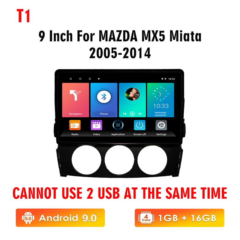 icreative Автомобильный радиоприемник с экраном для Mazda MX5 Miata 2005-2014, мультимедийная Android-навигация, GPS-стерео, без 2din 2 din DVD