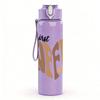 1PC But First Coffee Heart Shape 750ml Color Plastic Sports Water Bottle Leakproof Flip Straw Lid Suitable for Sports Office Home Use