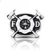 1Pcs FIRE DEPT Fire Department Decals Firefighter's Honor Courage Rescue Sticker Fireman Zinc Alloy for Car Truck Cooler