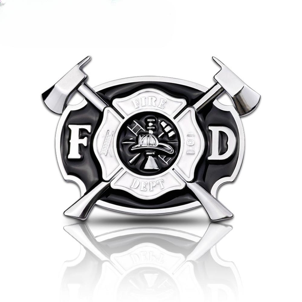 1Pcs FIRE DEPT Fire Department Decals Firefighter's Honor Courage Rescue Sticker Fireman Zinc Alloy for Car Truck Cooler