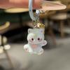 1PC Resin Kitten Cute Car Key Pendant with Small Bell Bag Charm 3D Cat Keychain Anti-lost Cartoon Mobile Phone Chain