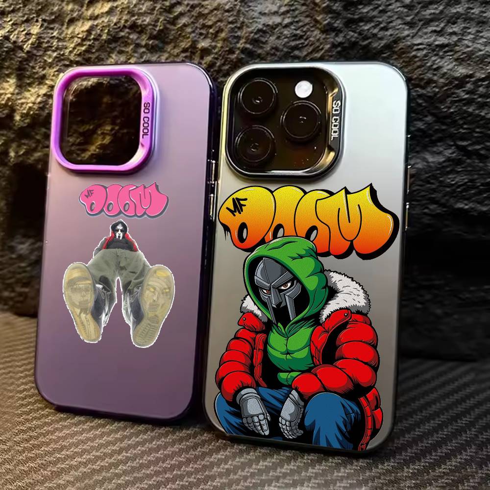 rapper M-MF DOOM Phone Case For iPhone 17,16,15,14,13,12,11,Pro Max,Plus Candy Silver Cover