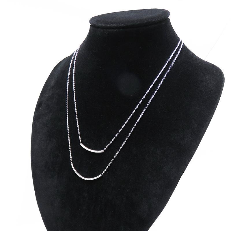 Niche Design Line Smile Высококачественное ожерелье для девочек Простое однослойное ожерелье с изображением улыбки