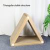 Кошачья складная когтеточка - Треугольный дизайн с 6 игровыми поверхностями, Прочная треугольная форма для игр и царапания, Интерактивное развлечение
