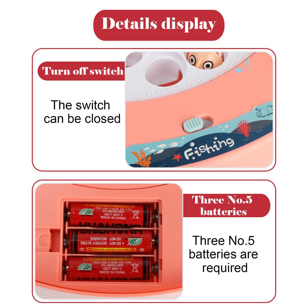 Электрические милые игрушки для рыбалки Музыкальные вращающиеся забавные игры для рыбалки Магнитные игрушки