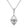 Новинка, 0,5 карата, настоящий бриллиант, муассанит, подвеска в форме капли воды, ожерелье, 100% стерлинговое серебро S925, ювелирные изделия, прошедшие тест на бриллианты GRA