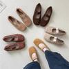 Leather Single Shoes Women's Shoes Flat Retro Mary Jane Shoes