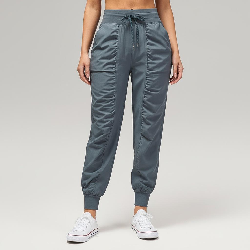 Женские быстросохнущие утягивающие фитнес-штаны гаремы – Свободные, плиссированные, с манжетами, длинные, для бега и повседневной носки