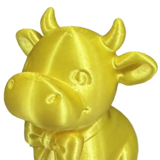 3D-печатная фигурка коровы Yousheng с галстуком-бабочкой, милая статуэтка теленка, минималистичная модель животного, улыбающаяся корова, украшение для дома, офиса, подарок