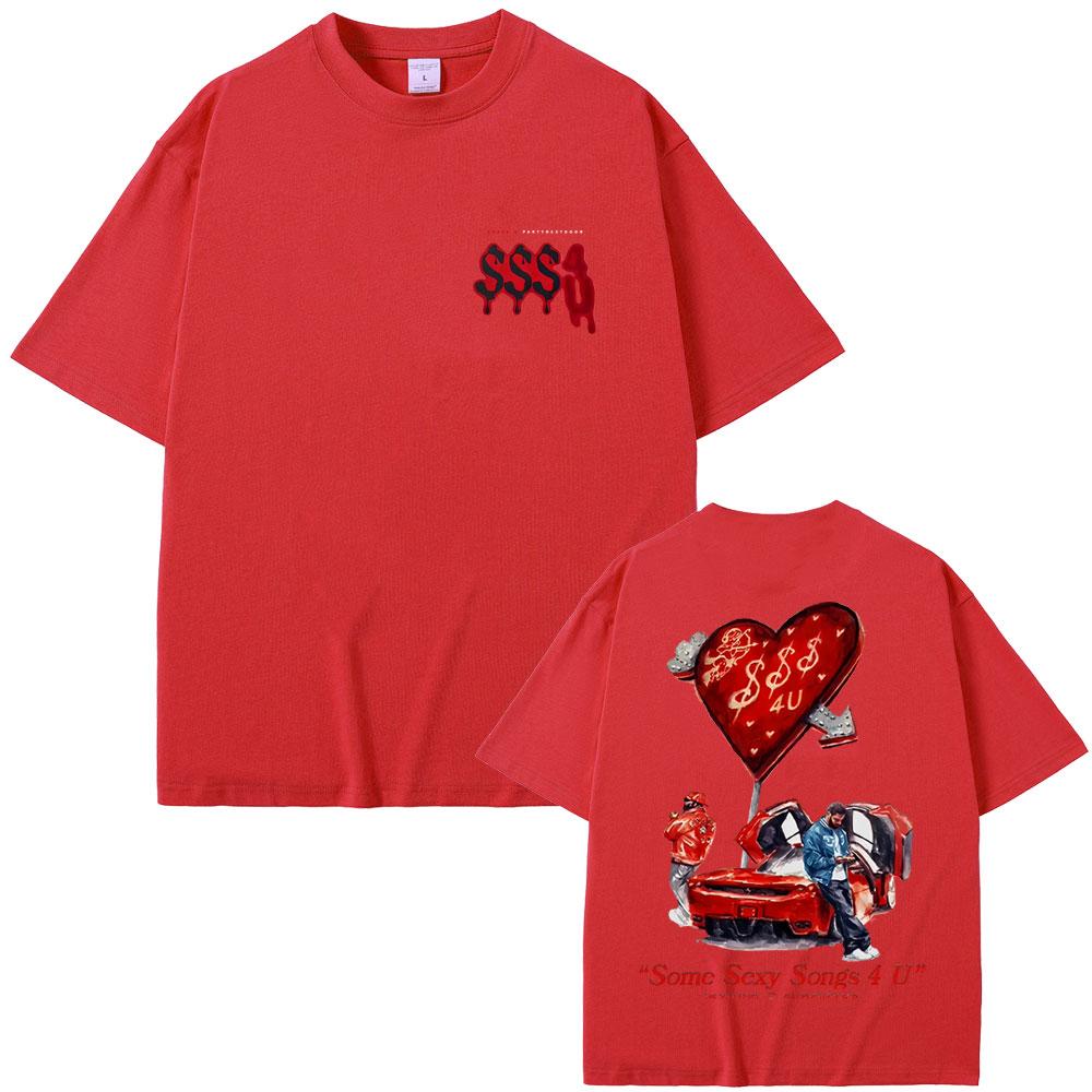 2025 New Drake & PARTYNEXTDOOR SSS4U Some Sexy Songs 4 U New Album Graphic T-shirt Men Women Hip Hop Fashion Oversized T Shirts
