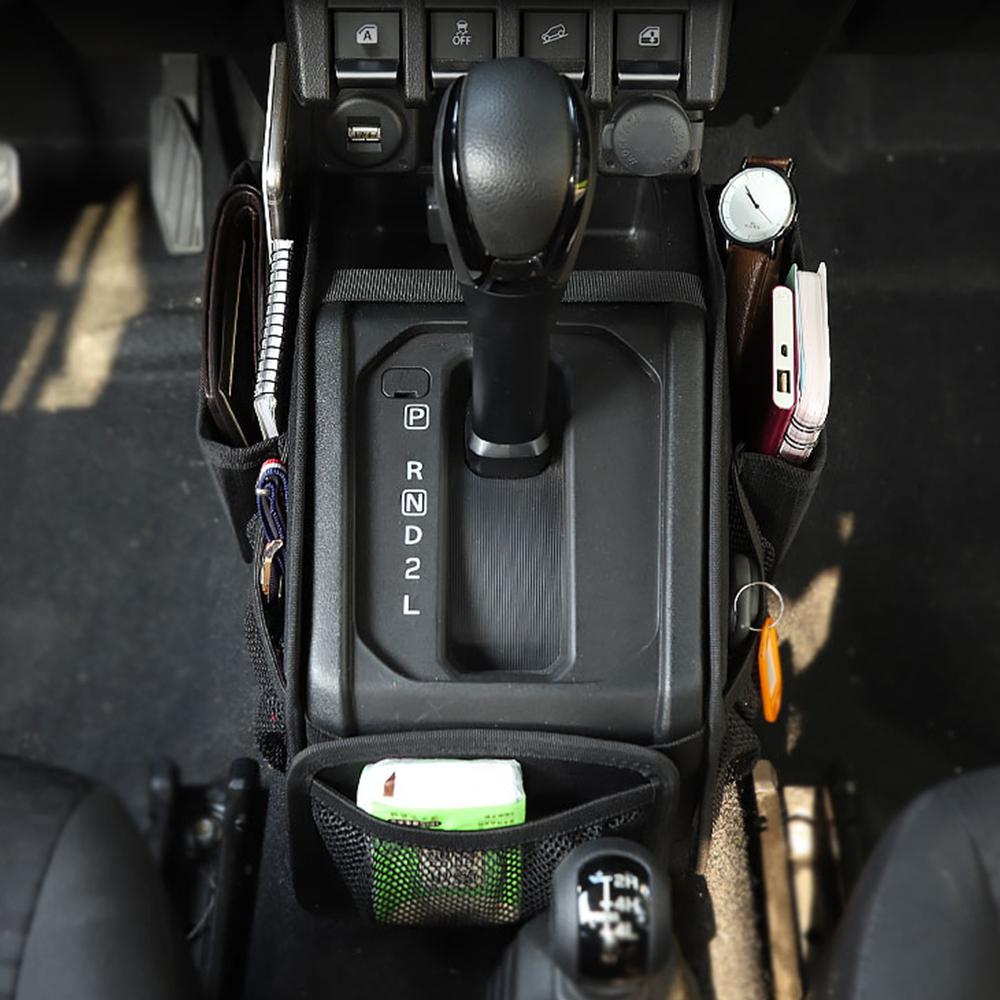 Автомобильная сумка для хранения переключения передач, коробка-органайзер, контейнер-поднос для Suzuki Jimny JB64 JB74-2023, укладка, уборка салона