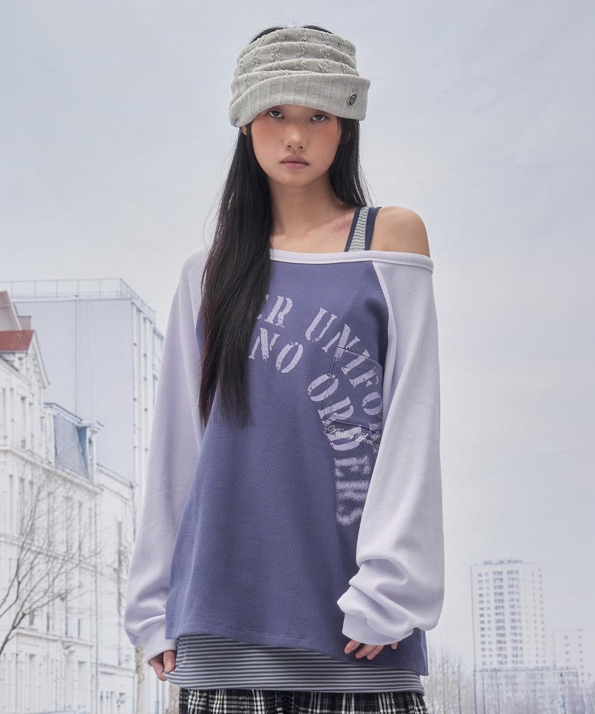 SOMSOC Milli Artwork Raglan Top_Lavender