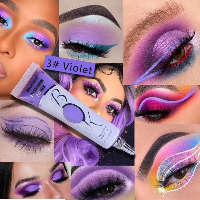 Европа и США Праймер для теней для век Крем-консилер для глаз Праймер для белого тона кожи Фиолетовые тени для век Фиксация макияжа Водонепроницаемая защита от пота