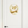 Золотые VIP-наклейки, скандинавские креативные виниловые наклейки для спальни, ванной комнаты, декоративные наклейки на деревянные двери