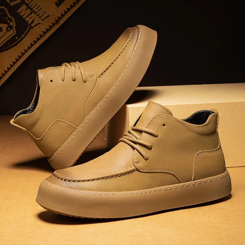 2024 Повседневная кожаная обувь Итальянская шнуровка Универсальная повседневная обувь Люксовый бренд Мужская повседневная британская ретро мужская обувь Размер 38-44