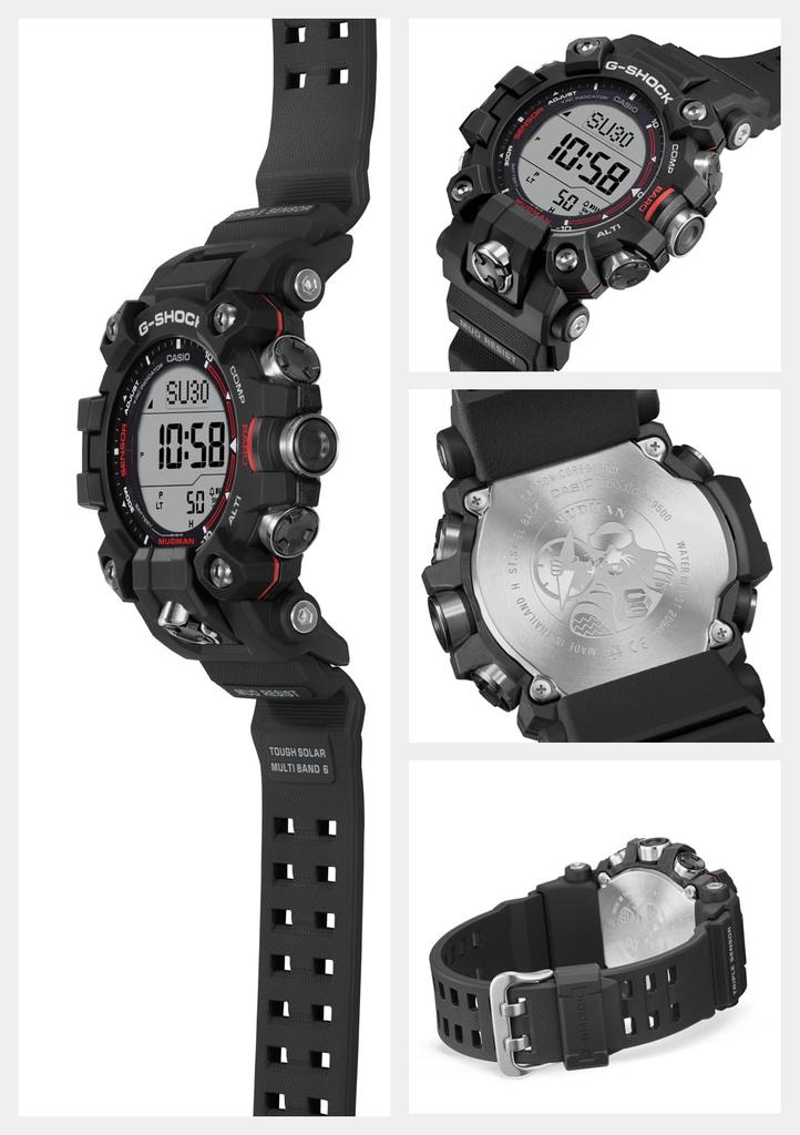 Casio G-Shock MUDMAN Радиоуправляемые Солнечные Часы, Изготовлены из Биомассы, GW-9500-1JF, Мужские, Черные, Оригинальный Японский Продукт