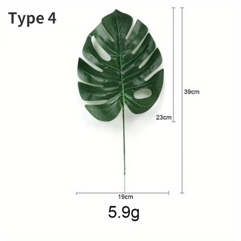 1PC Artificial Plant Tropical Palm Leaves Summer Monstera Simulation Leaf for Hawaiian Theme Party Decor Home Garden Fake Plant