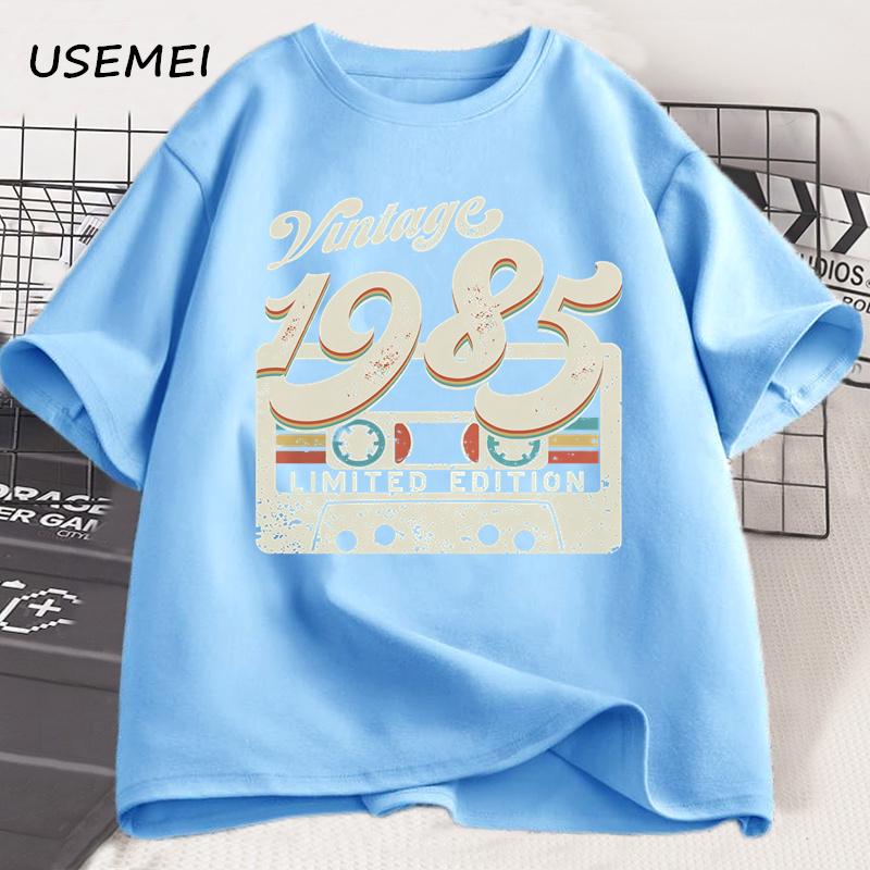 40th Birthday T-Shirt Vintage 1985 Limited Edition T Shirt for Men Women Coton Casual O Neck Tees Man Clothes Oversized Unisex