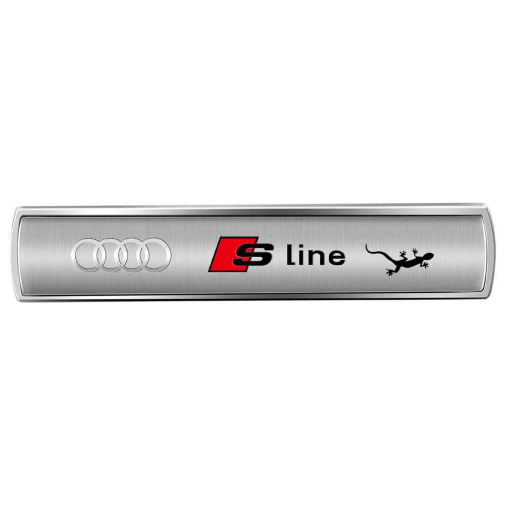 Car SLINE Badge Body Rear Trunk Metal Stickers Auto Decoration Accessories for Audi TT A6 C6 C5 C7 A5 A4 B8 B6 B7 A3 A8 A2 A1 Q3