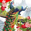 Алмазная картина, полная круглая картина с изображением животных, Алмазная вышивка, павлины, картины для украшения дома