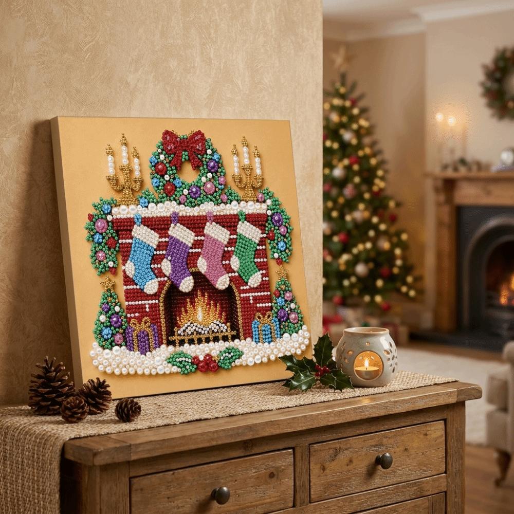 Self‑Adhesive DIY Pearl Bead Painting Kit Christmas Star Santa Crystal Painting Set Christmas Gift
