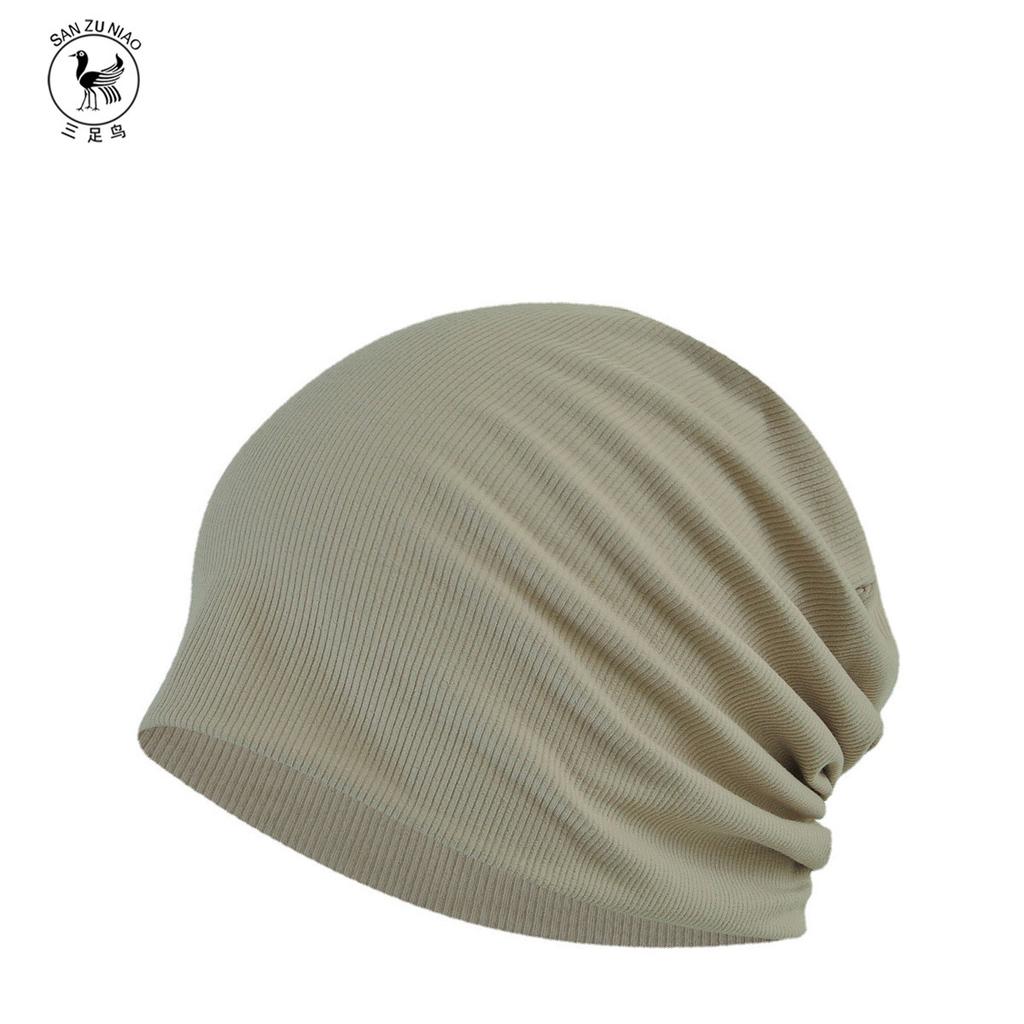 Autumn And Winter Hats Men'S And Women'S Capped Solid Color Striped Heat-Preserving Anti-Pullover Hats