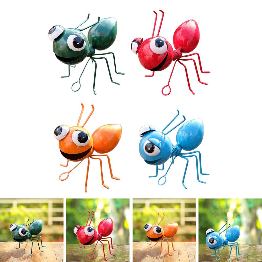 Metal ANT Garden Decor Ornament Handmade Adorable Wall Sculpture 8.5x8x10cm for
