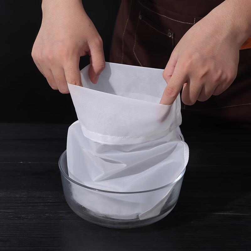 Baijie Kitchen Soy Milk Strainer, Gauze Filter Bag, Fine Mesh Herbal Filter Screen, Home Use Filling Bag, 2 Pieces 30*40cm, 100 Mesh