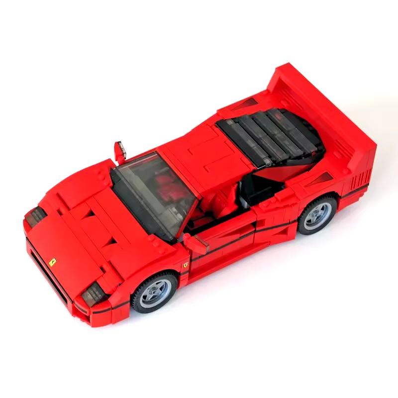 Классические гонки 10248 F40 Совместимый MOC-10567 Спортивный автомобиль 1158 деталей Сборка внахлест Строительный блок Игрушка Модель DIY Детский подарок Подарок