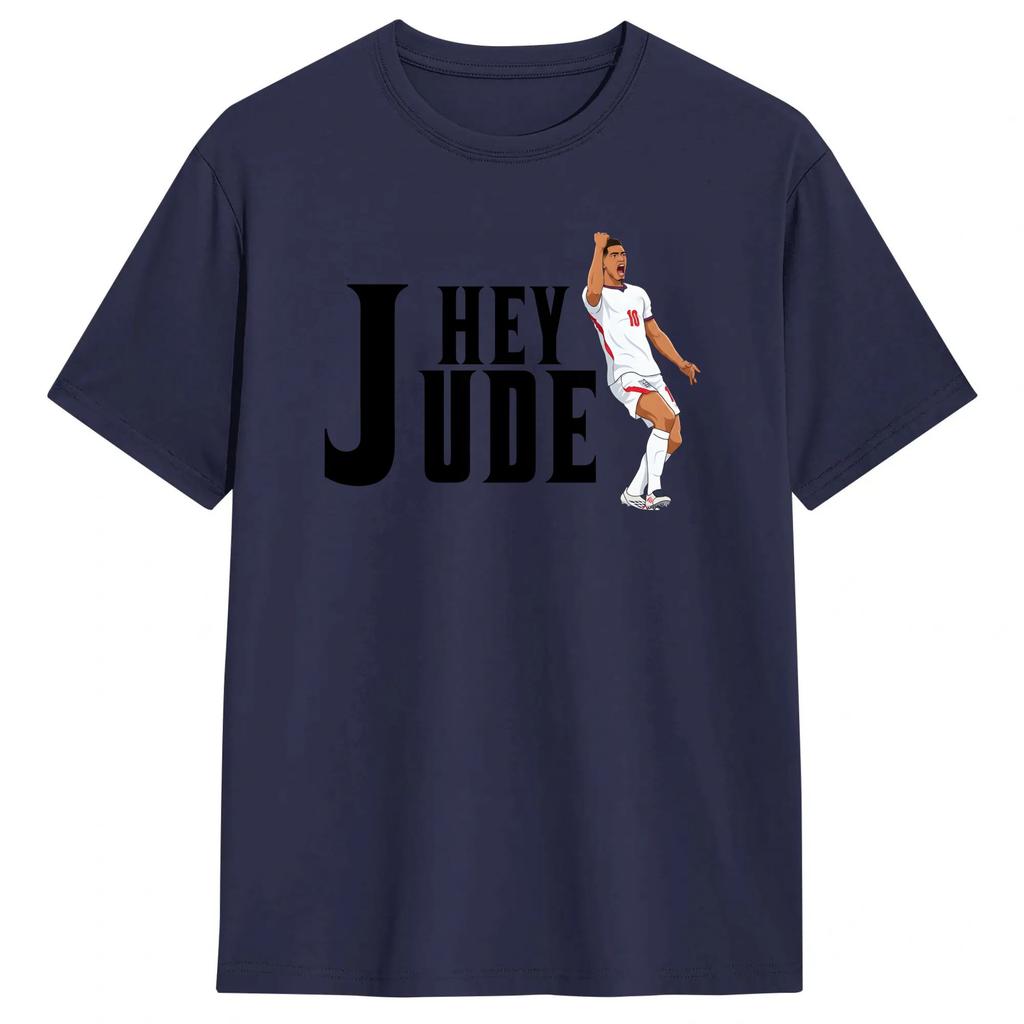 JudeBellingham Cotton T Shirt For Unisex Summer HEY JUDE Vintage TShirts O Neck Fashion Tees Oversize Design Tops