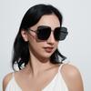 Большие очки, закрывающие лицо, простые очки, ретро-квадратные металлические солнцезащитные очки Ins, тонкие солнцезащитные очки для мужчин