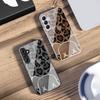 Чехол-бампер из стекла для Samsung Galaxy A14 4G 20 30 52 20S 21S 22 A32 33 34 42 50 51 53 54 70 71 72 73 5G с рисунком 'Леопардовая полосатая модная медведь'