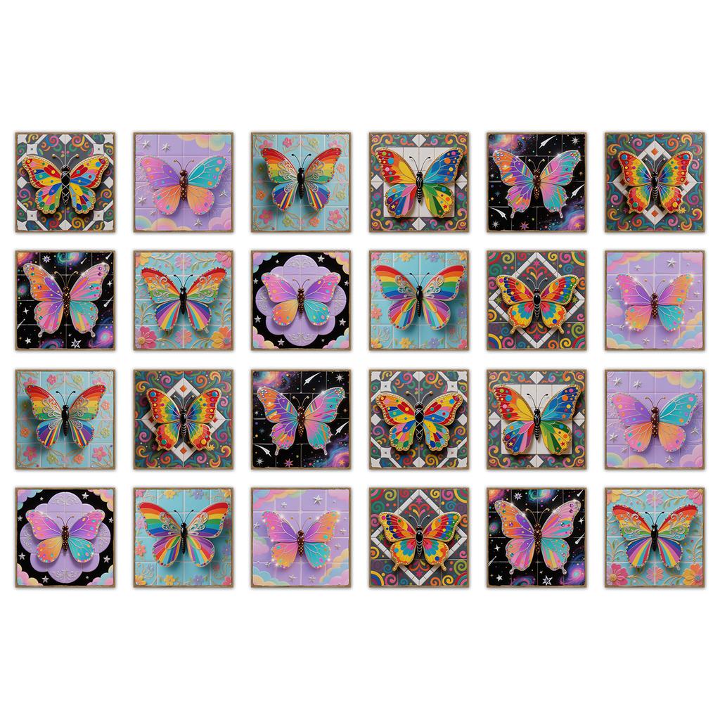 24 шт. Наклейка на стену в европейском стиле под плитку, самоклеящаяся, для кухни, ванной комнаты, декоративные наклейки на плитку, глянцевые хрустальные наклейки на стену