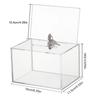 Box Clear Donation Storage Jar Suggestion Trading Lock Ballot Raffle Acrylic Money Ticket Container Tip Fundraising Collection