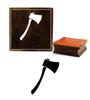 Printtoo Craft Textile Axe Design Diary Card Square Brown Wooden Rubber Stamp-2 X 2