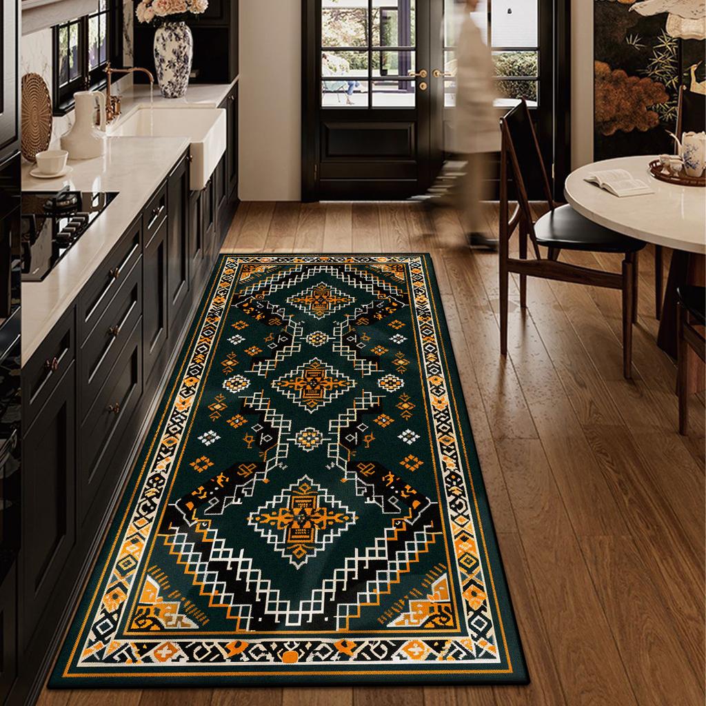 Nordic Style Long Carpet Living Room Persia Decoration Kitchen Bathroom Non-slip Floor Mat Home Bedroom Bedside Rug Customizable