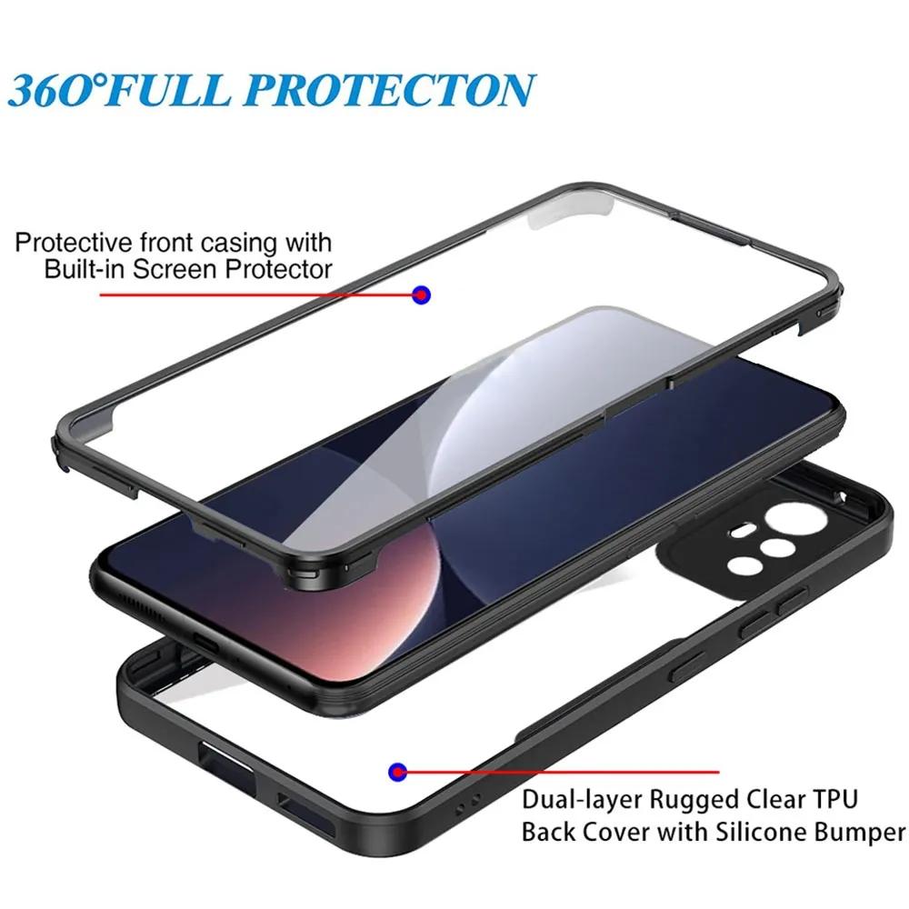 360 Полный корпус Передняя Задняя Защитные Чехлы Для Xiaomi 12T Pro 11T 12 11 lite 5g ne Противоударный Чехол Для Xiaomi 12T Pro 12X Чехол