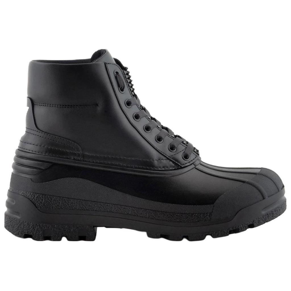 Emporio Armani Мужские кожаные повседневные удобные ботильоны до щиколотки, черные X4M391XF741100002