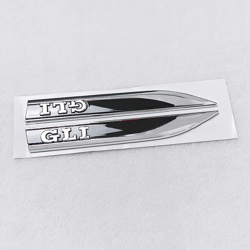 BPT1 Hot 2pcs Rline R GTI GLI Emblem Car Fender Side Wing Auto Sticker Accessories For Volkswagen VW Golf MK8 Polo Passat Magotan Tiglt2