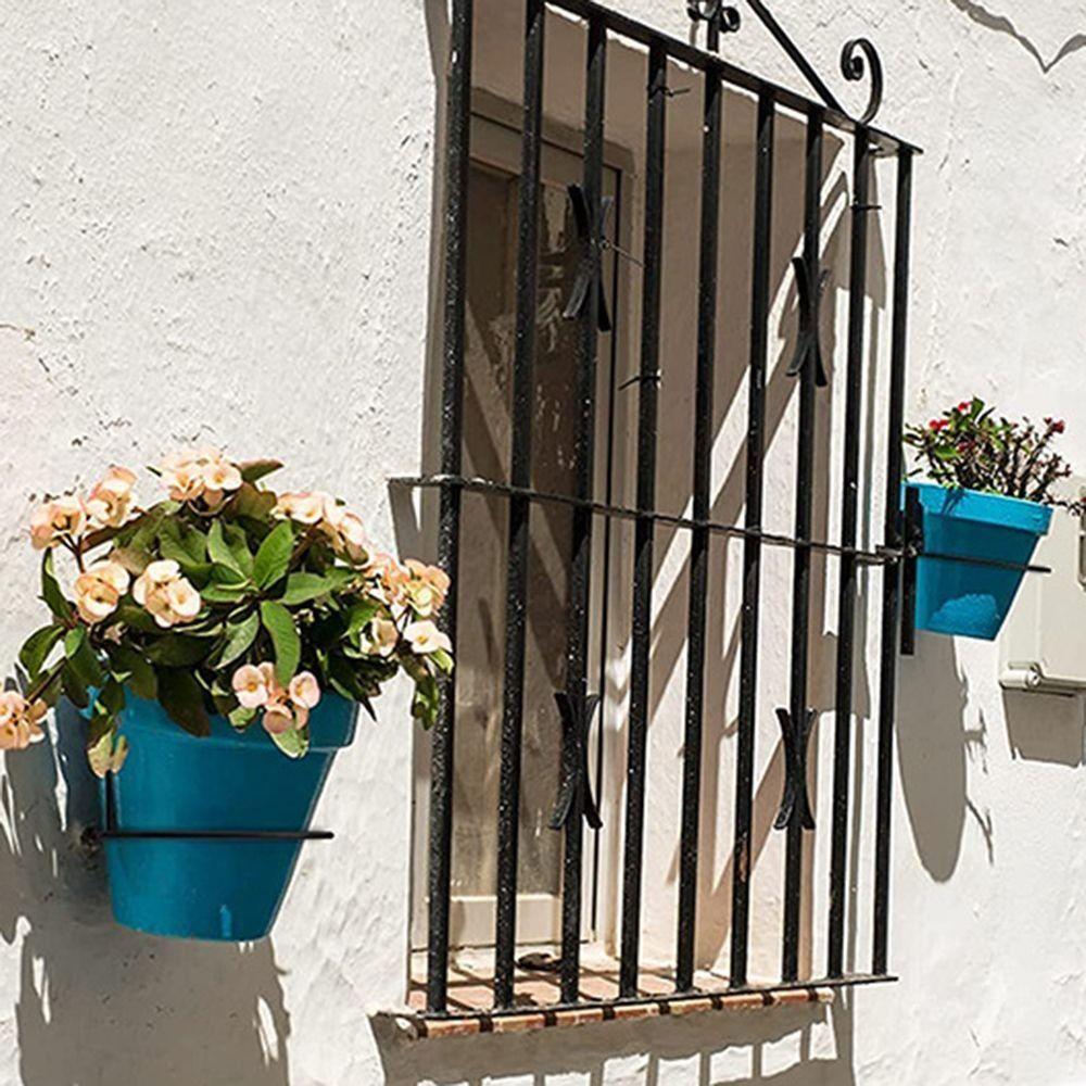 Металлический держатель для цветочного горшка, кольцо, настенное крепление, стойка для цветов, прочная подставка для горшка, перила